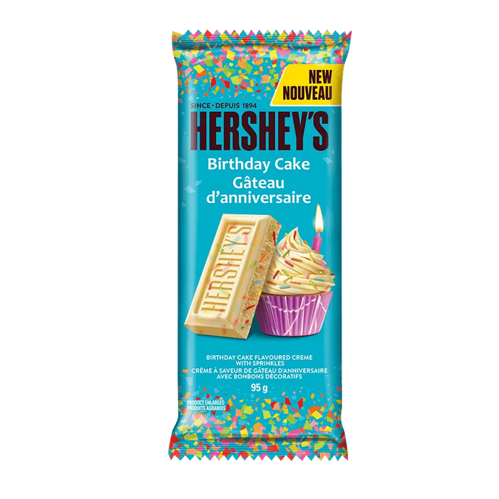 HERSHEYS BIRTHDAY CAKE BAR, Tavoletta di cioccolato gusto torta di compleanno (95g)