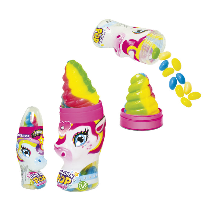 UNICORN POP&CANDY, Lollypop unicorno con Jelly (50g)