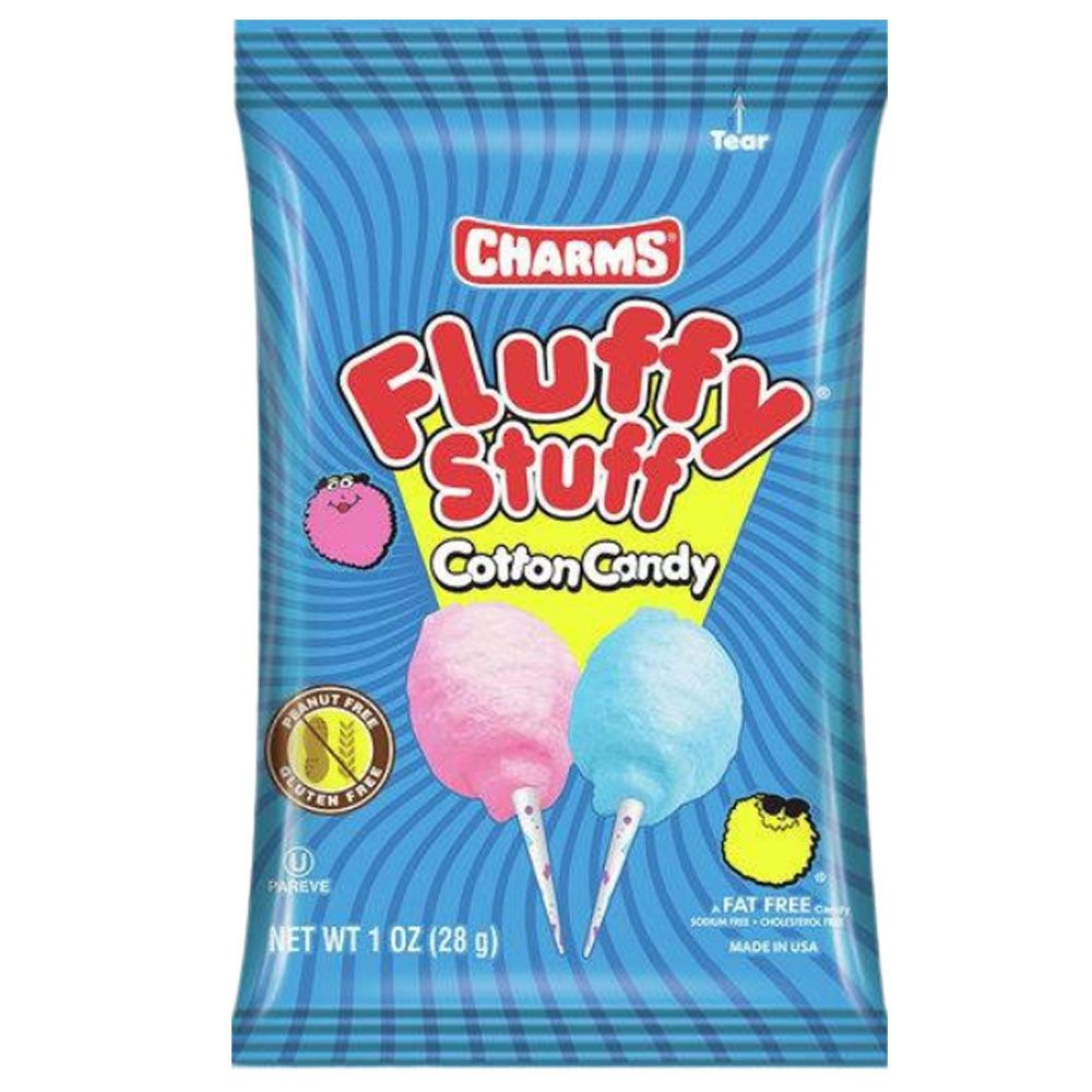 CHARMS FLUFFY STUFF COTTON CANDY, Zucchero filato (28g) — AffamatiUSA