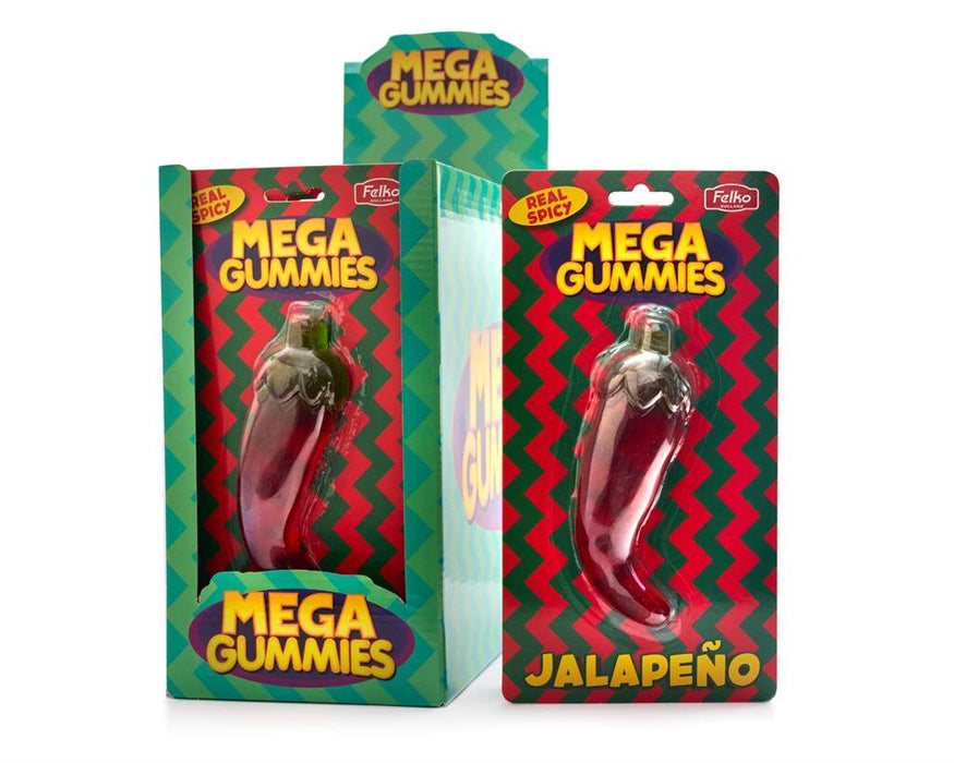 MEGA GUMMIES JALAPENO PEPPER, Caramella gommosa maxi (120g)