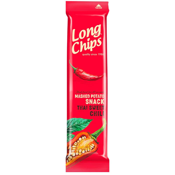 LONG CHIPS THAI SWEET CHILI, Patatine lunghe gusto chili (75g)