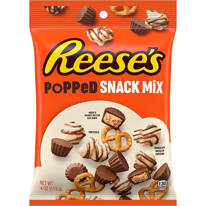 REESE’S POPPED SNACK MIX, Mix Reese's con popcorn e pretzel (113 g)