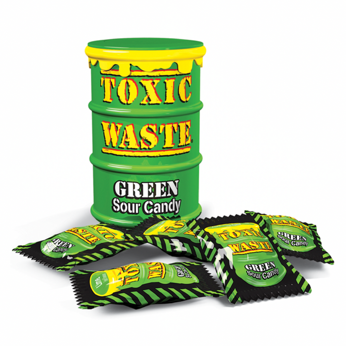 TOXIC WASTE GREEN EXTREME SOUR CANDY - AffamatiUSA
