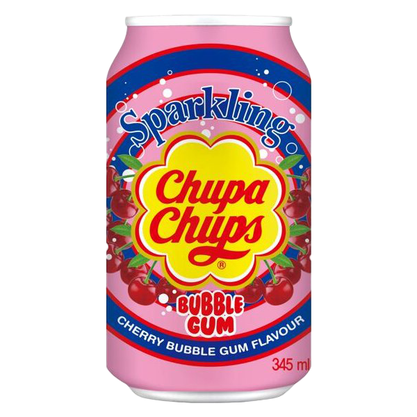 CHUPA CHUPS CHERRY BUBBLE GUM, soda alla ciliegia (345ml)