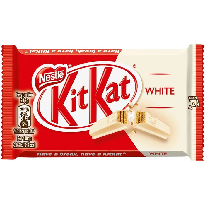 KIT KAT WHITE, Barretta con wafer e cioccolato bianco (41,5g)