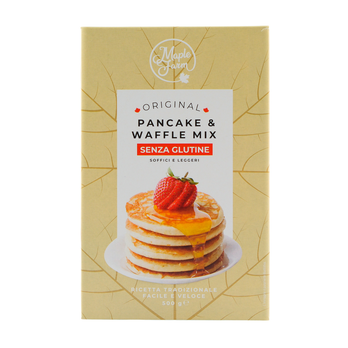 PANCAKE & WAFFLE MIX, Preparato SENZA GLUTINE per Pancake e Waffle (500g)
