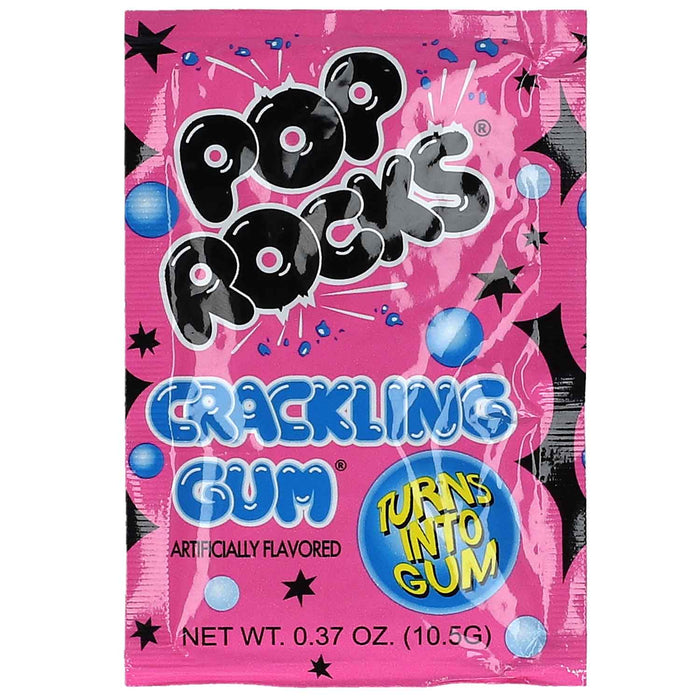 POP ROCKS CRACKLING GUM, Caramelle scoppiettanti gusto chewing-gum (10,5g)